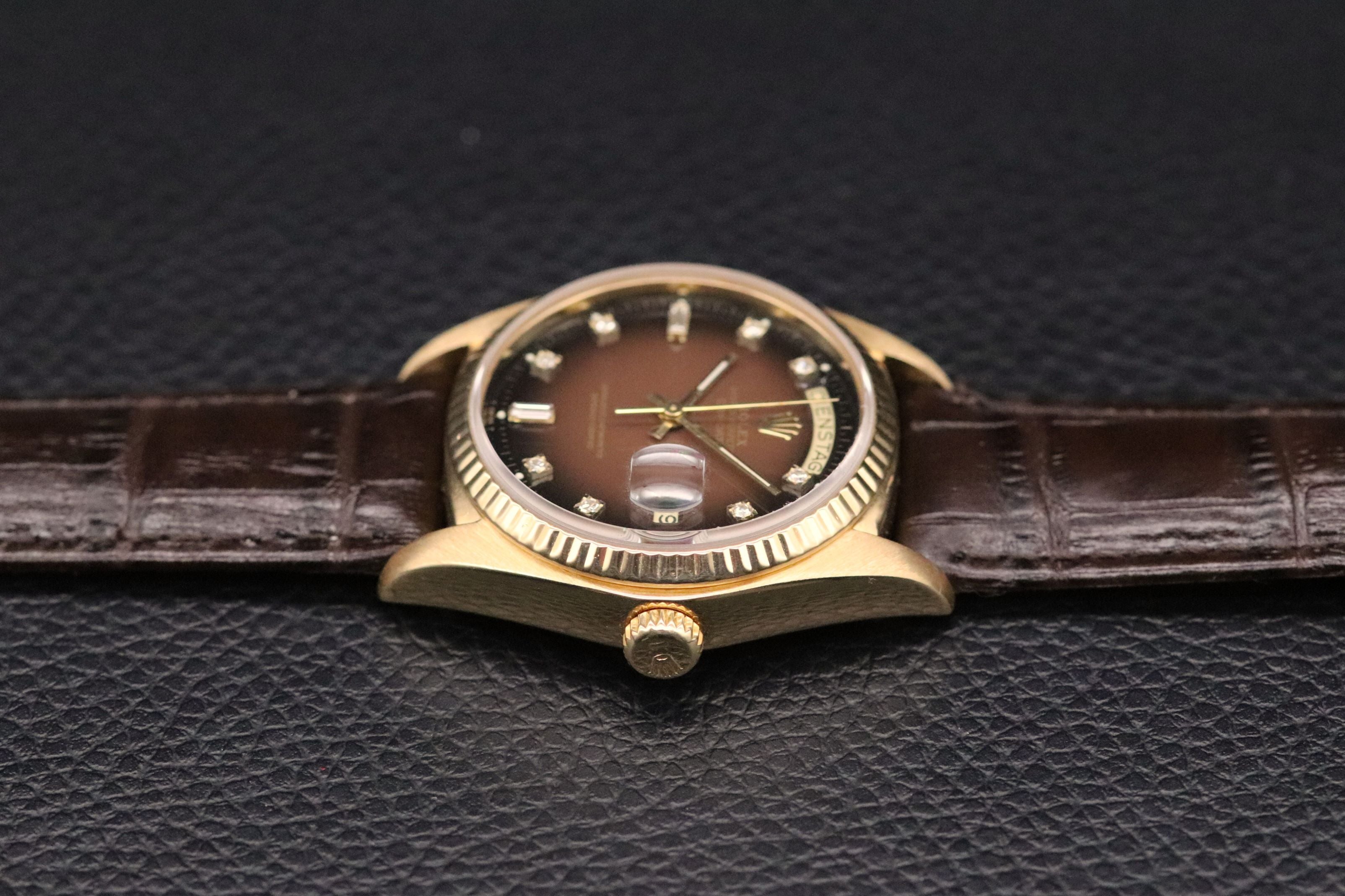 Rolex Day-Date 18038 Brown Vignette Dial