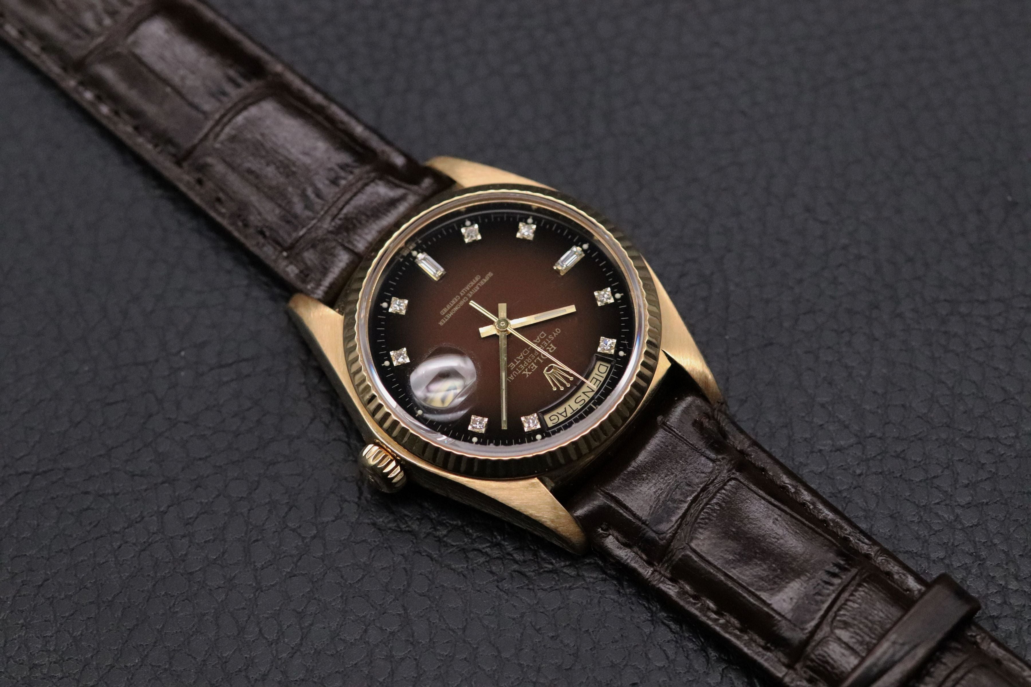 Rolex Day-Date 18038 Brown Vignette Dial